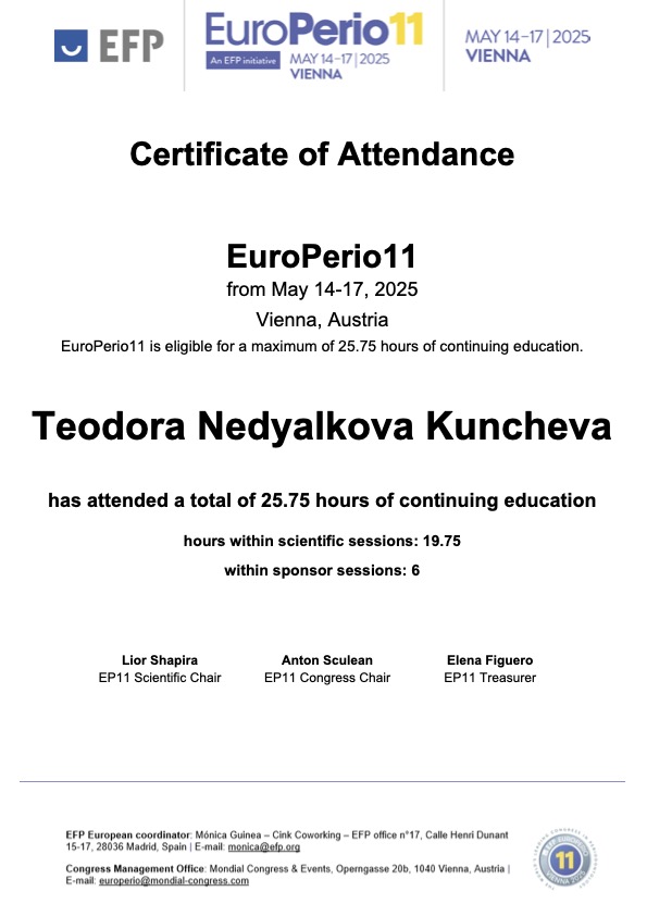 EP11 - Certificate of Attendance